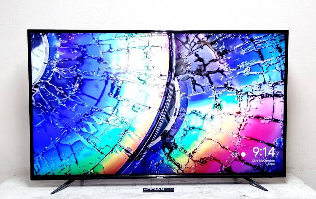 即日受渡❣️全国送料込DMM65V型4K液晶モニターHDR対応スピーカーリモコン