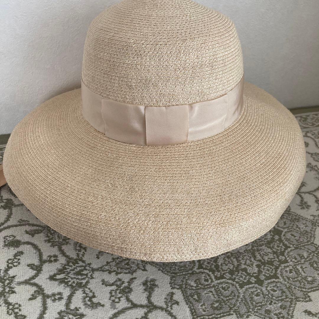 グレヴィGREVI 麦わら帽子　麻　イタリア製
