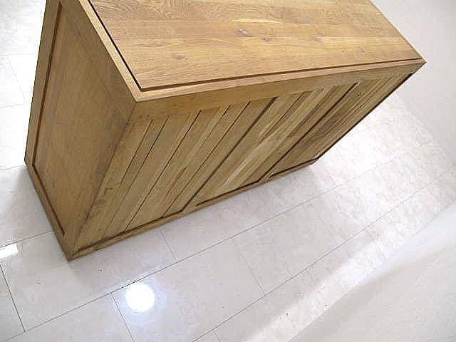 展示品　西海岸スタイル チーク無垢材サイドボード　リビングボード　キッチンボード