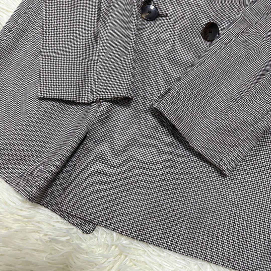 TOMORROWLAND コレクション ダブルブレストジャケット 千鳥 シルク