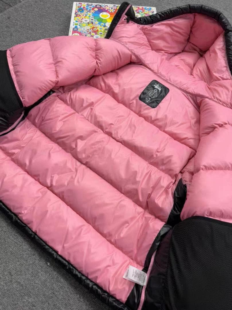 Stussy 刺繍 ブラック Lサイズ ダウンジャケット