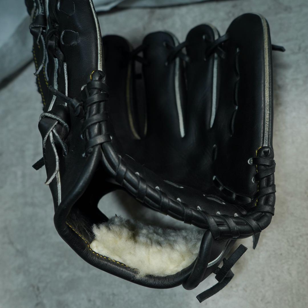 即戦力グローブ ATOMS 少年硬式 内野用 右投げ バスケットウェブ 黒