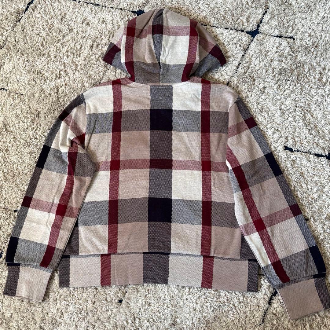 【タグ付き✨】ブルーレーベルクレストブリッジ　パーカー　チェック　フード　40