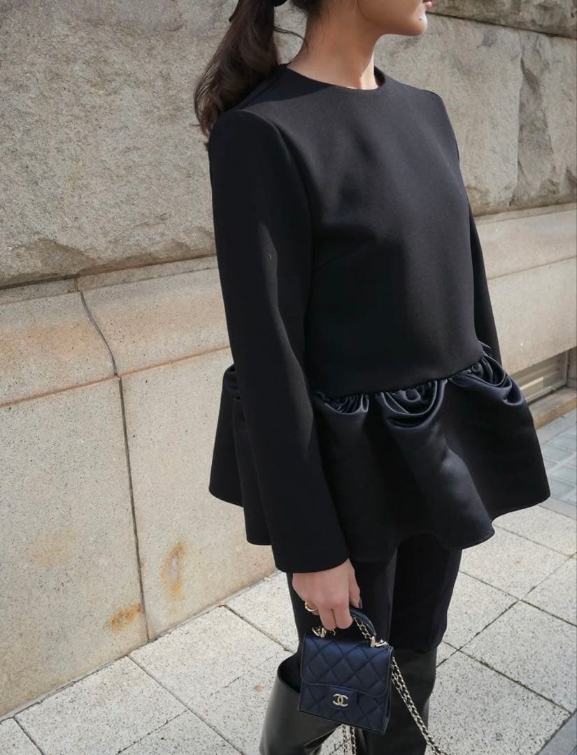 【取引中】Heve リップルペプラム ブラウス