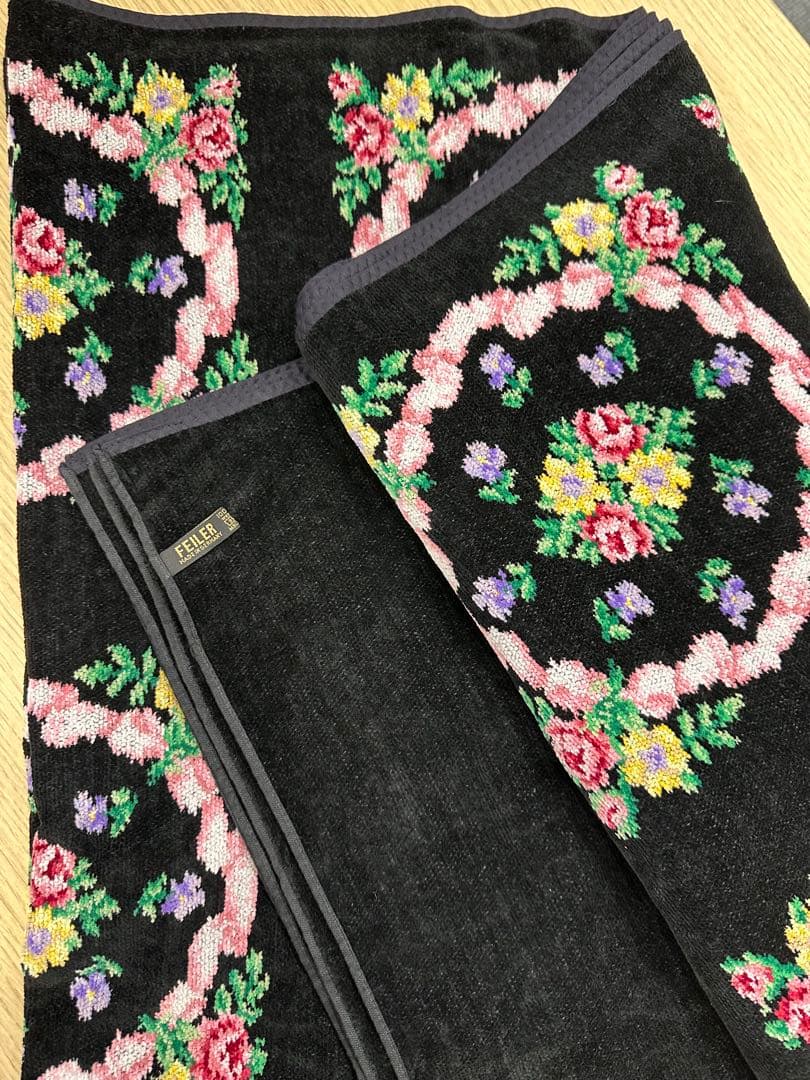 FEILER 花柄 タオルケットブランケット 約246cm×152cm