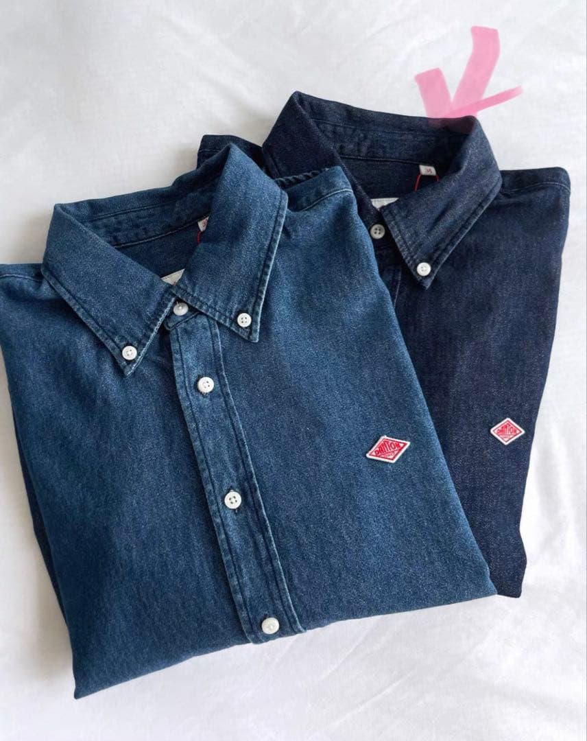 【新品未使用】DANTON/ダントン デニムダンガリー ボタンダウンシャツ 36