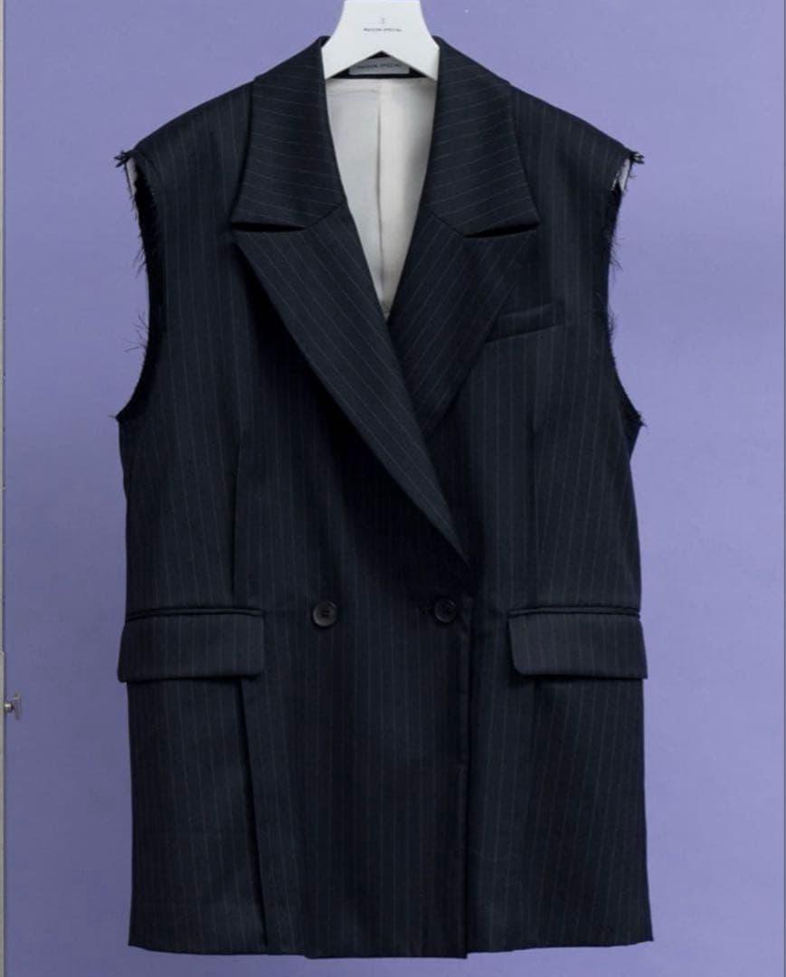 メゾンスペシャル ストライプ テーラードジャケット