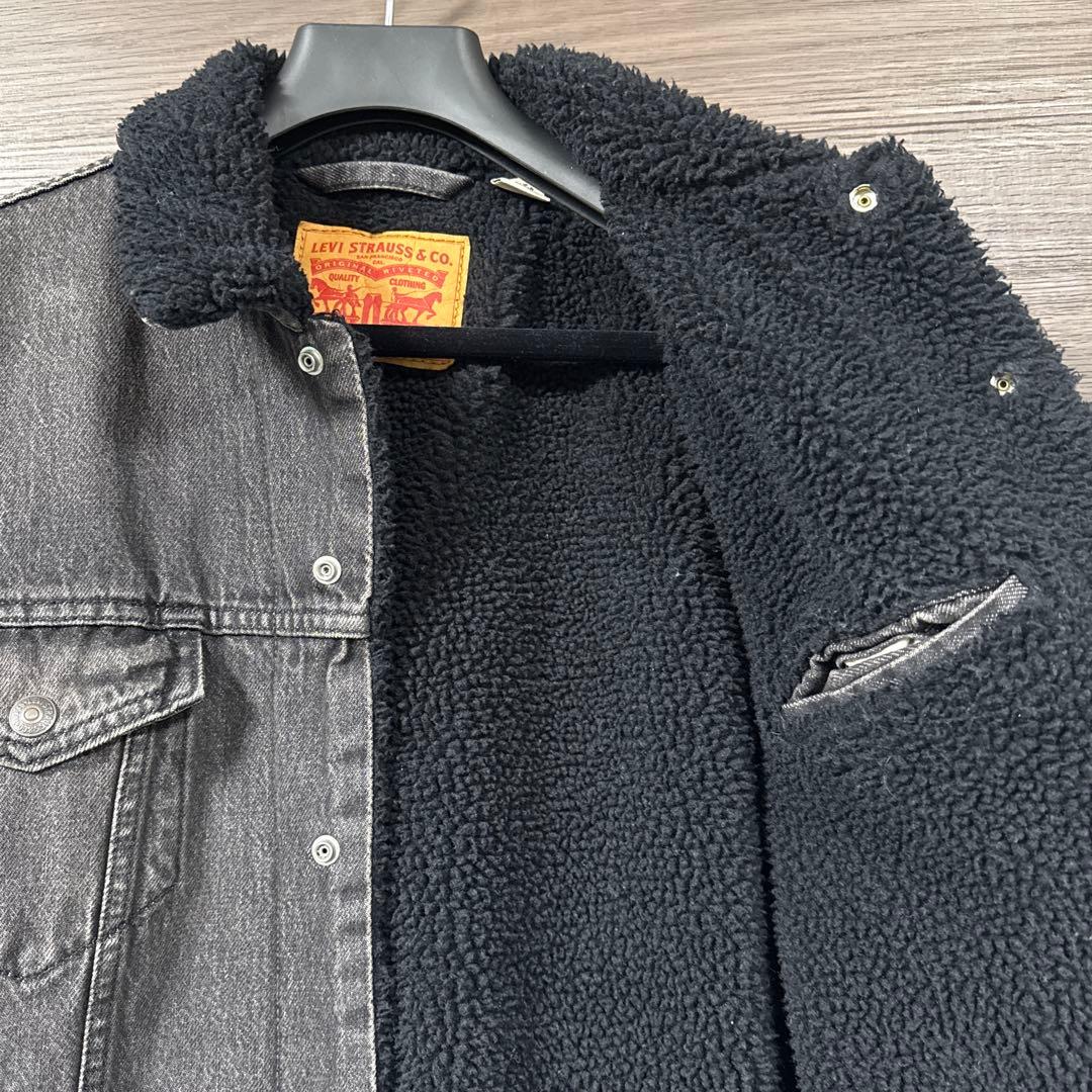 Levi's　デニムジャケット　Gシャン　裏側ボア素材　冬用　M　リーバイス