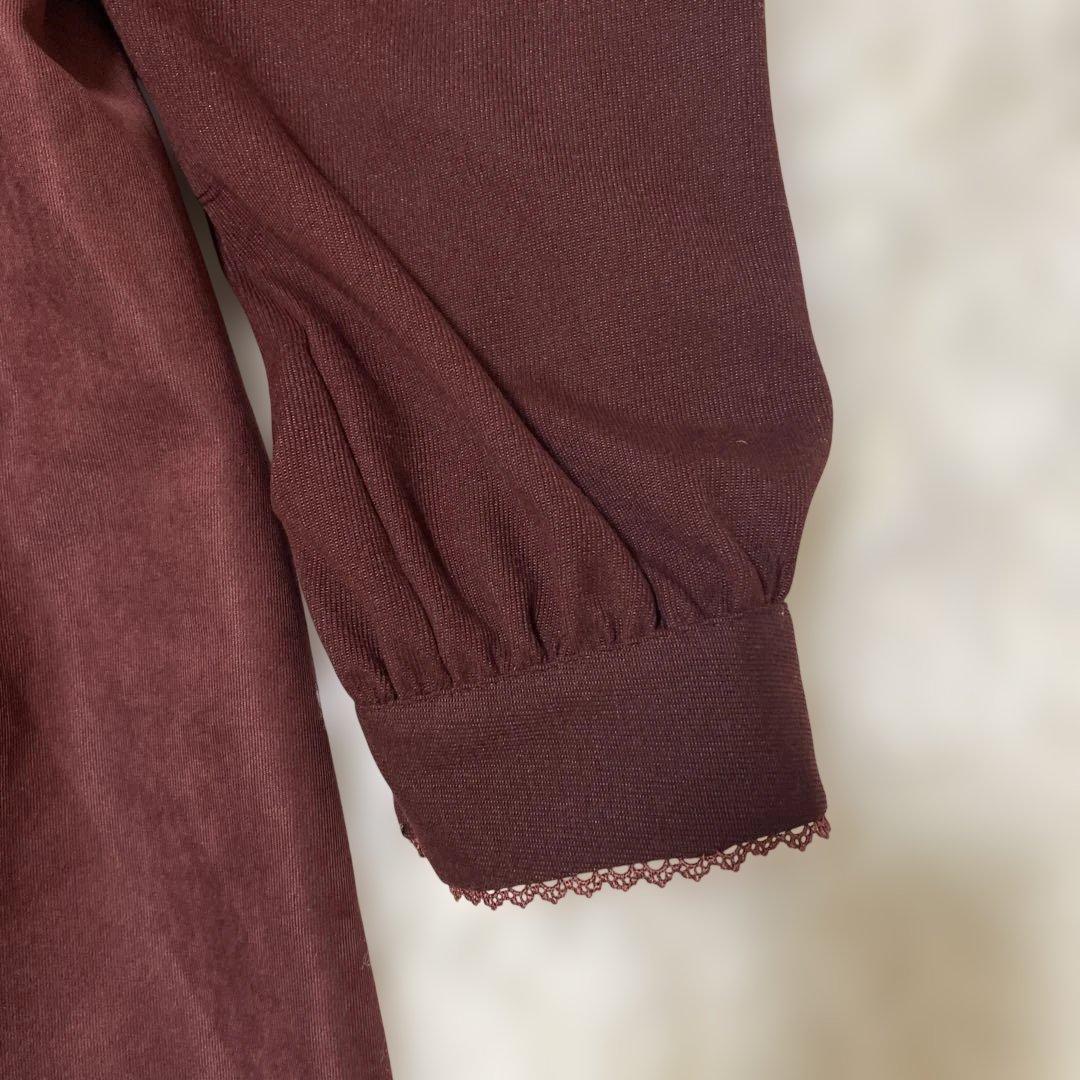 しまむら×くる実　ノエルドメモワール　配色リボンタイ ワンピース