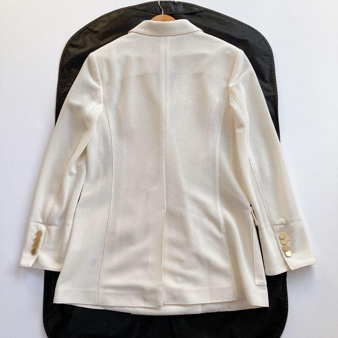 極美品 EPOCA ダブルブレストジャケット 金ボタン アイボリー 40 M