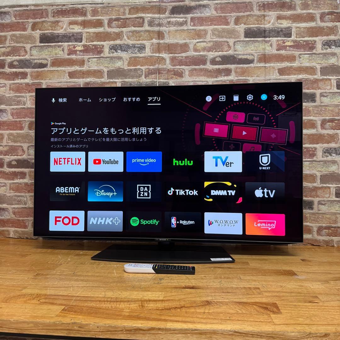 シャープ 48V型 4K有機ELテレビ AQUOS 4T-C48CQ1 アプリ○