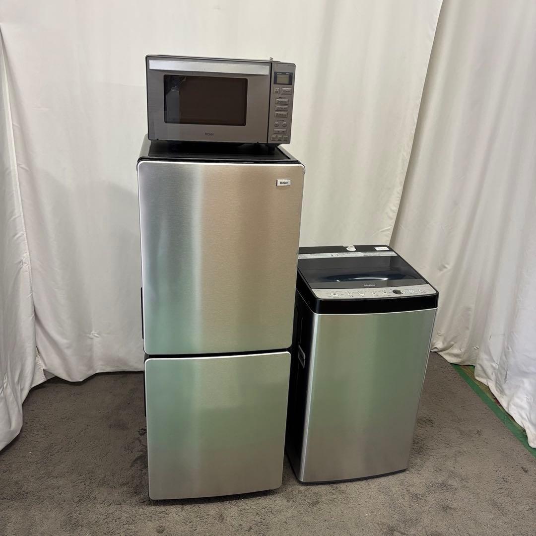 147⭕️冷蔵庫　洗濯機　レンジ　シルバー　一人暮らし　家電セット　安い　設置無料