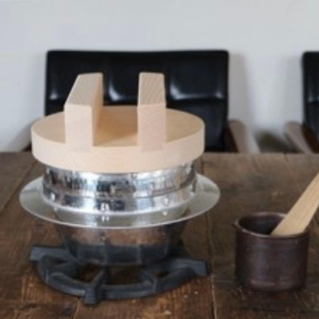 アルミ打ち出し羽釜 釜定木蓋セット