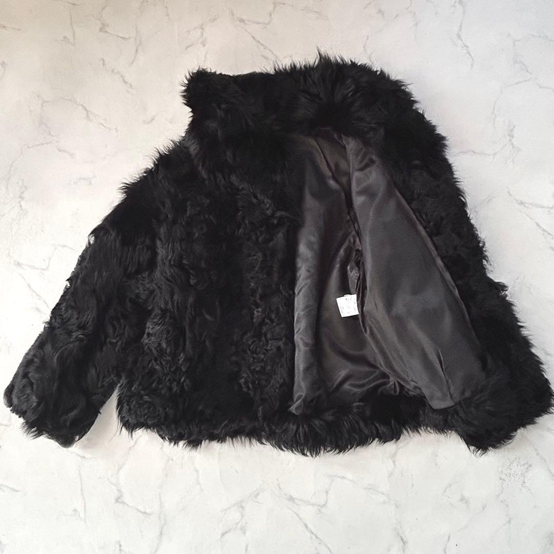 美品✨ジュンコシマダ 極上チキャンラムファー ジャケット ボリューム毛皮 38