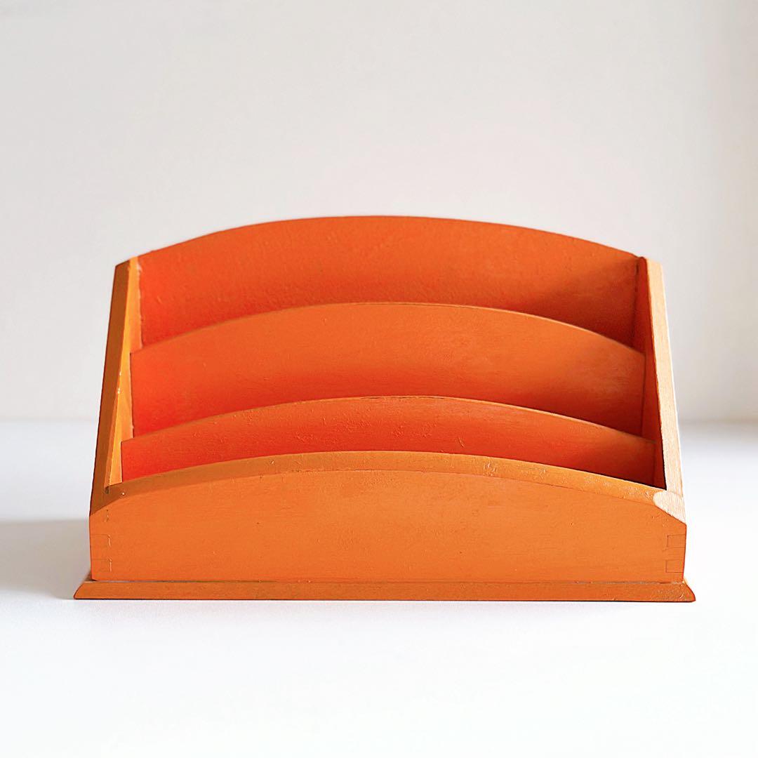 フランス ヴィンテージ 木製 レターラック レタースタンド