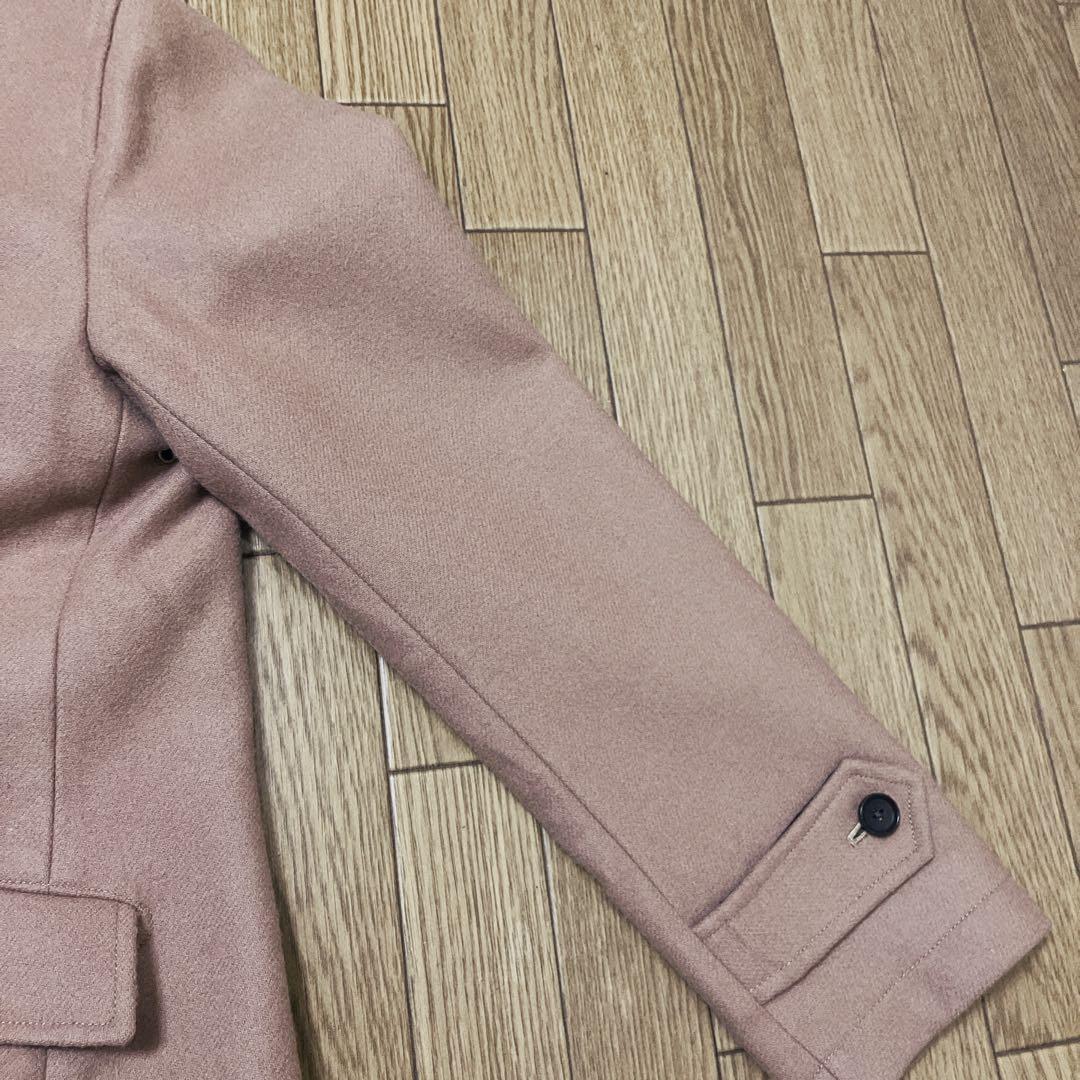 美品　シップス×ハミルトン 高級メルトンウールショートコートS キャメル