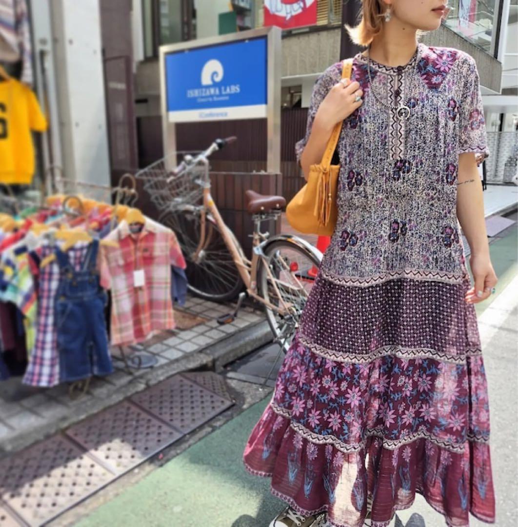 古着屋ロングビーチ購入⭐︎インド綿ワンピース
