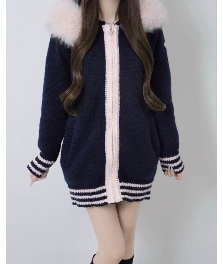 Lumignon ルミニョン　Big Fur knit hoodie