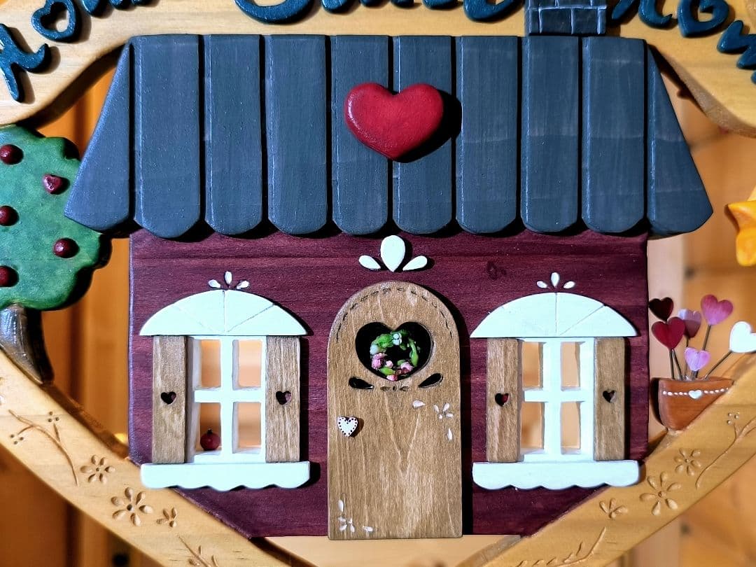 ⭐アメリカンカントリー雑貨⭐大きなハートの♥️ハウス看板(リバーシブル)室内用