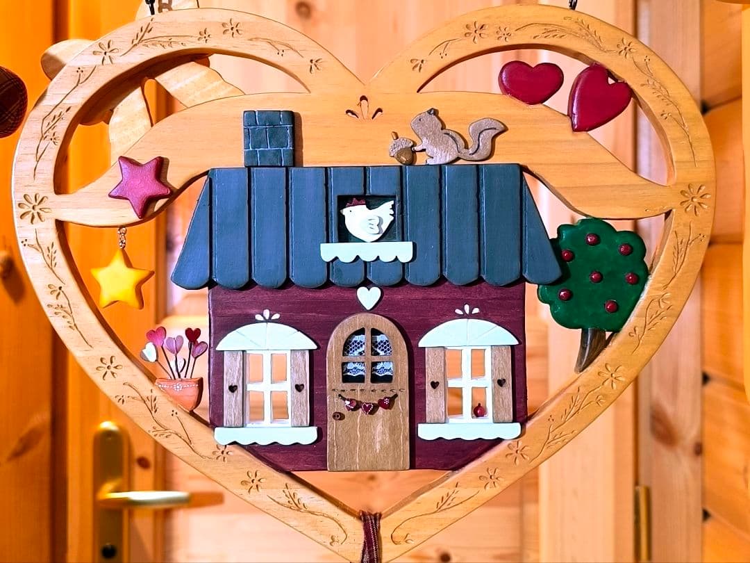 ⭐アメリカンカントリー雑貨⭐大きなハートの♥️ハウス看板(リバーシブル)室内用