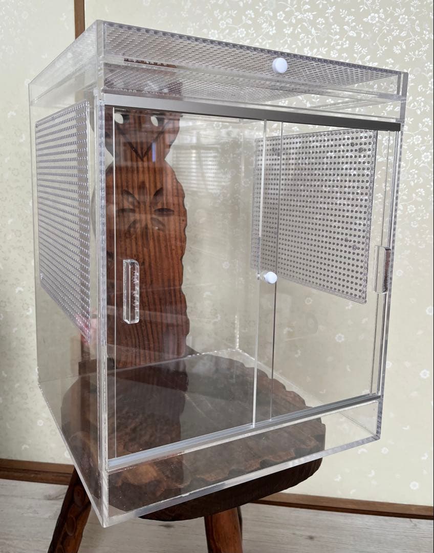 爬虫類、小動物アクリルケージ32cm×32cm 高さ40 cm