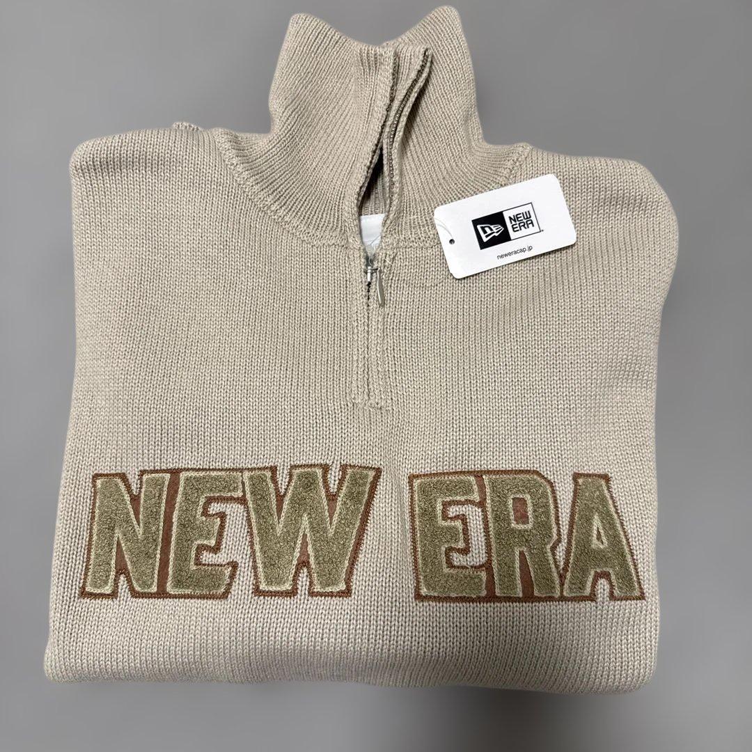 ニューエラゴルフ　ハーフジップ　ニット　アイボリー　Mサイズ