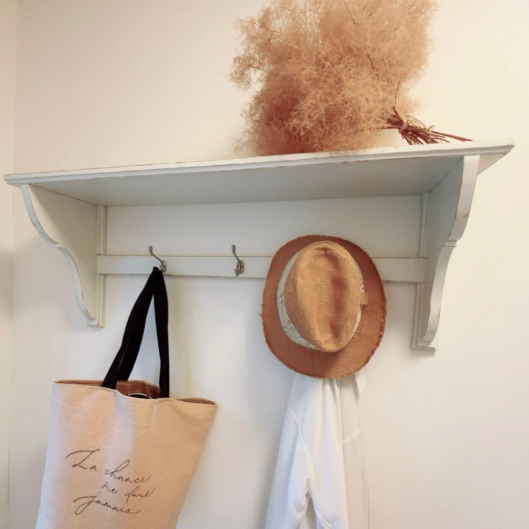 シャビーなウォールシェルフ　アンティーク　フランス　イギリス