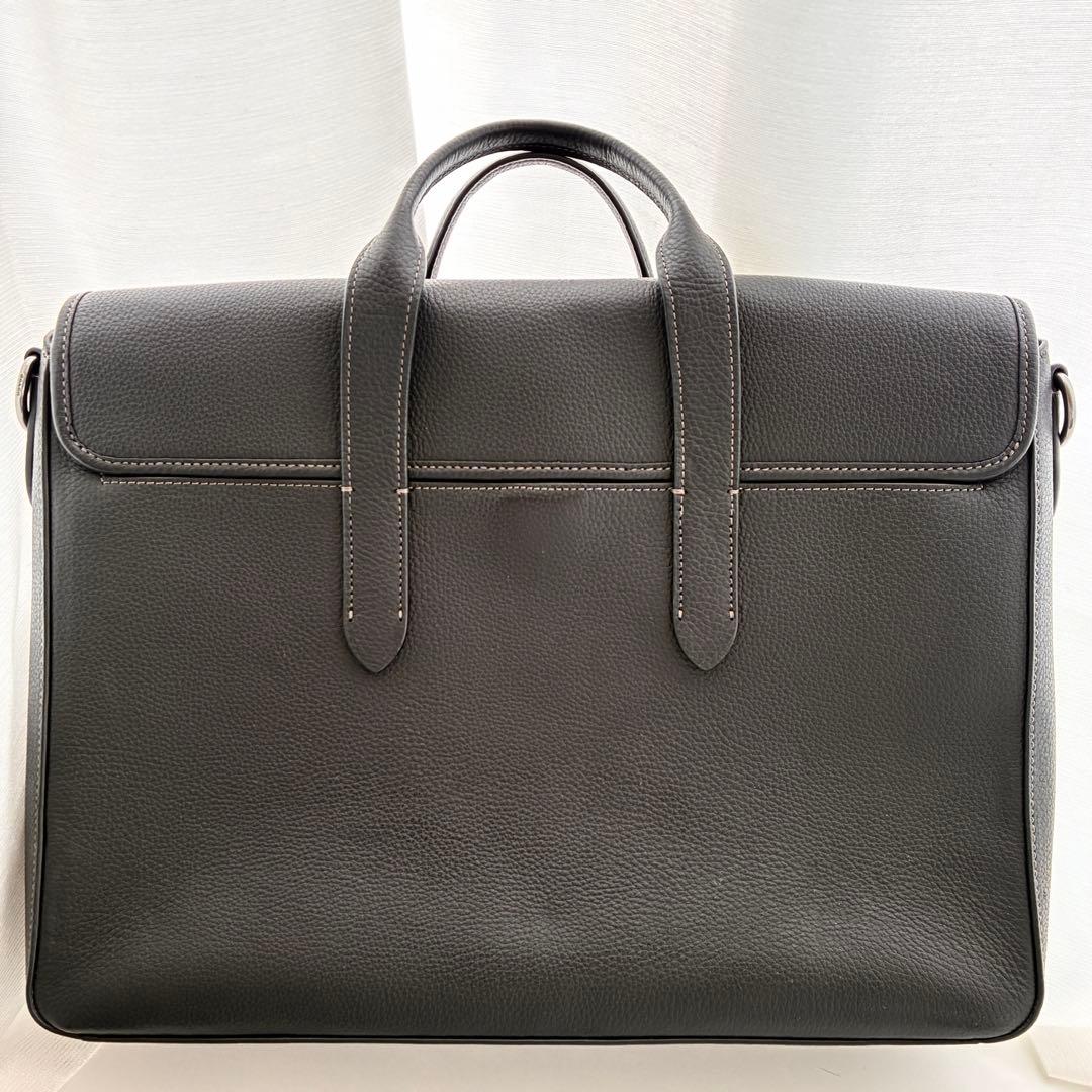 【美品】COACH ビジネスバッグ ブラック レザー