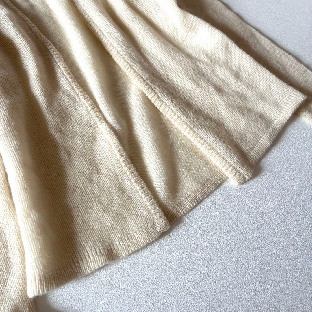 未使用タグ付✨Ron Herman　長袖カーディガン　ピュアカシミヤ100%　白