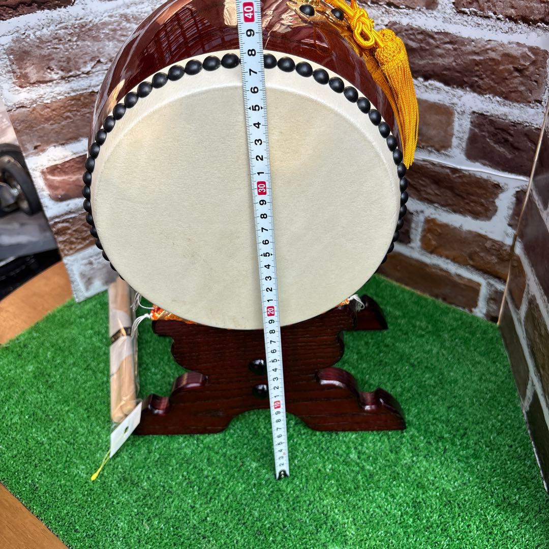 小型 飾り和太鼓 バチ付き文字入り浅野太鼓