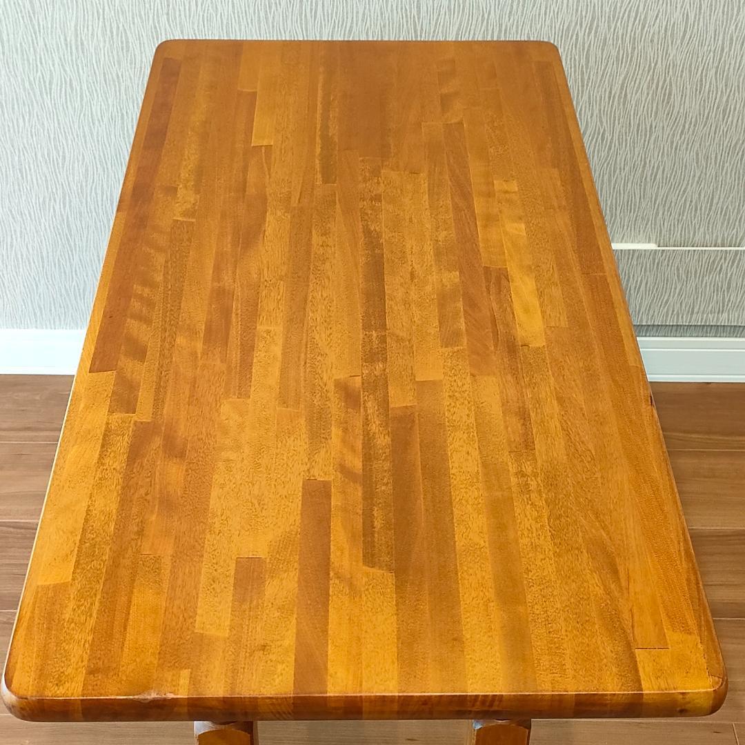 ヴィンテージ　サイドテーブル　天然木　ワークデスク　棚付き