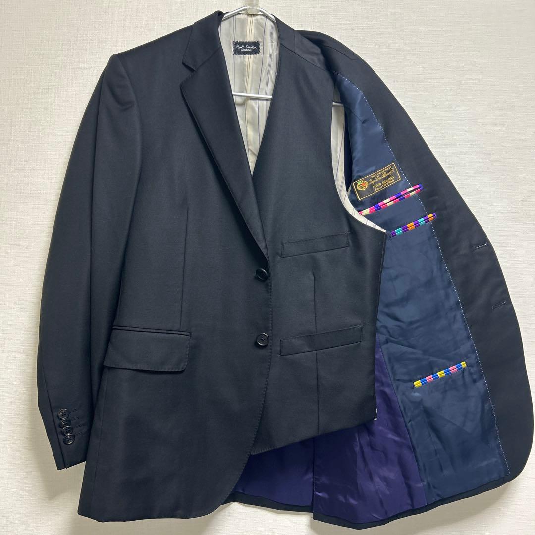 【極美品】ポールスミス　セットアップスーツ　ベスト付き