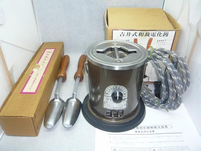 タキイ和裁電化鏝　和裁コテ　和裁こて　鏝２本付(こて美品)