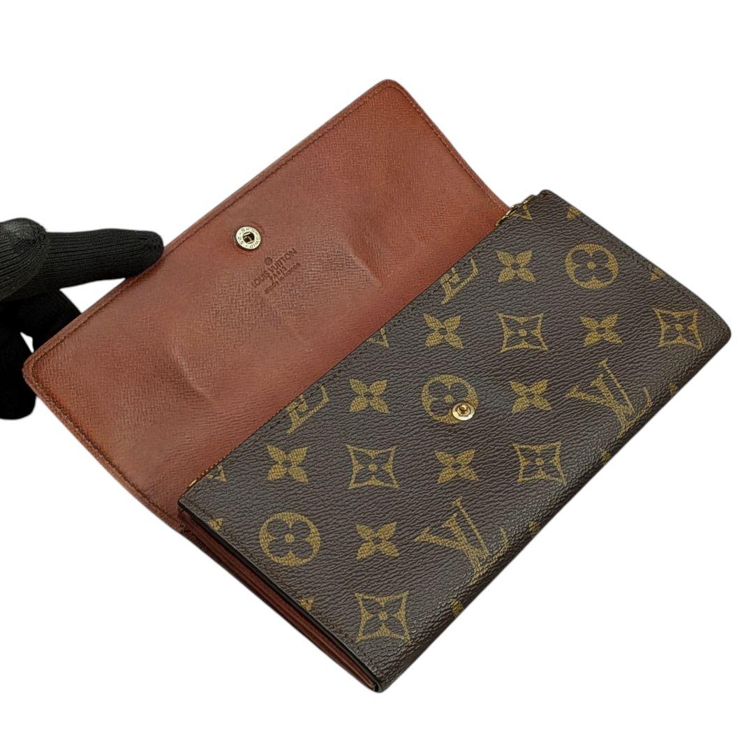 外観美 ルイヴィトン モノグラム ポシェット ポルトモネ クレディ 長財布