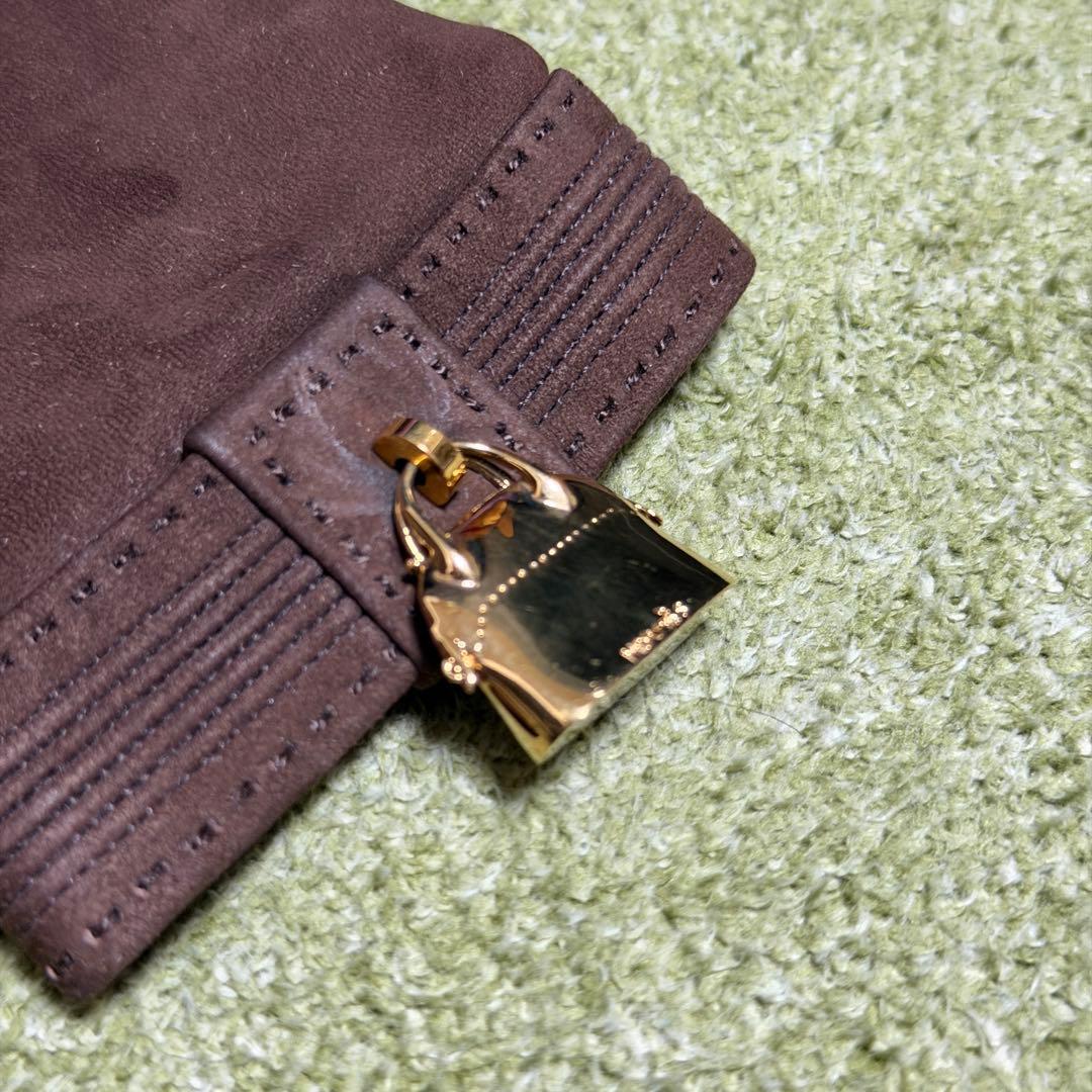 【良品】HERMES エルメス ジジェ グローブ スエード ボリードチャーム
