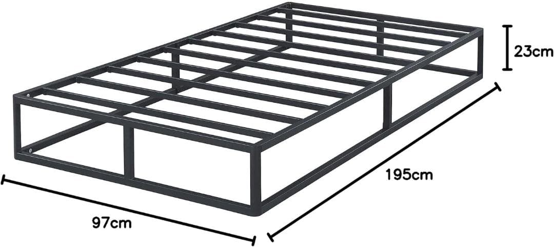 オリースリープ(Olee Sleep) メタルベッドフレーム ブラック シングル