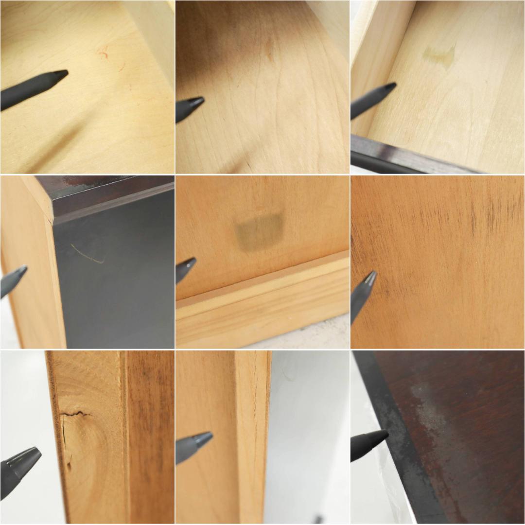 北海道 蝦夷民芸 樺材 サイドチェスト 幅47cm 引き出し8杯 整理タンス