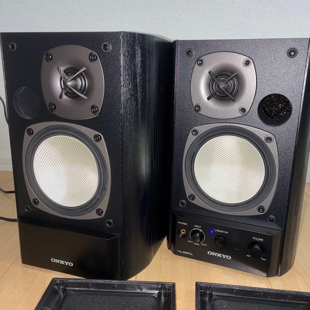 極美品ONKYO パワードスピーカーシステム　ペアスピーカー　GX-500HD