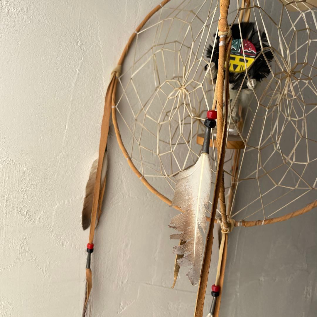 ネイティブアメリカン　ホピ族　カチナドール　サンフェイス　ドリームキャッチャー