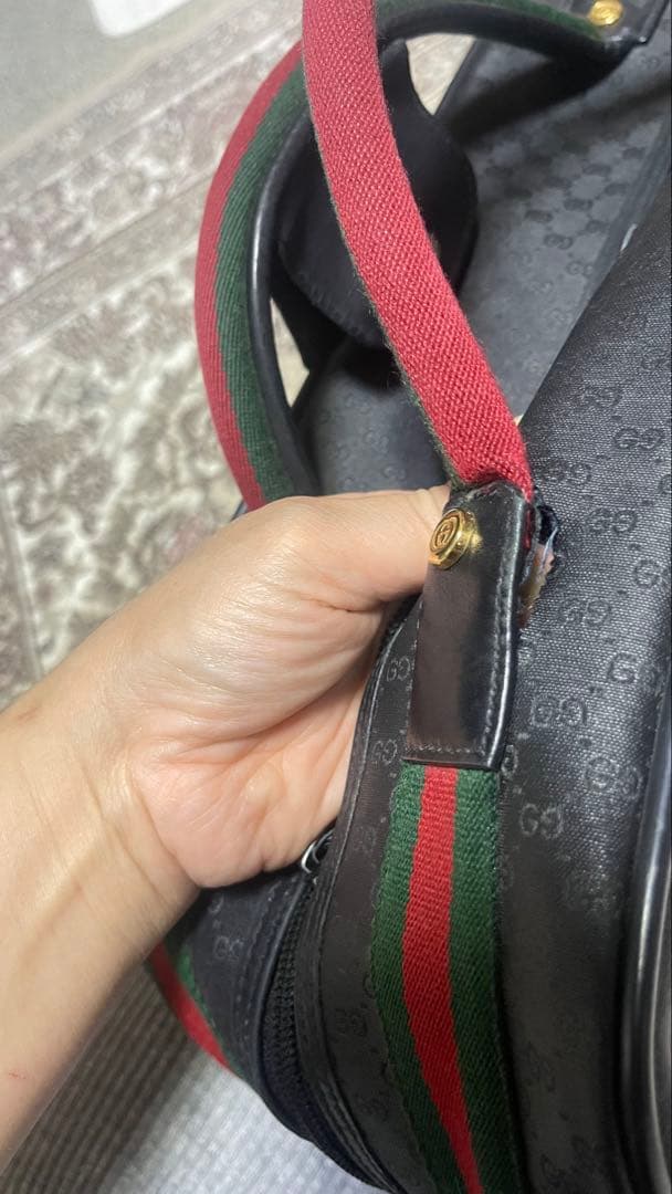GUCCI ハンドバッグ 黒 ヴィンテージ