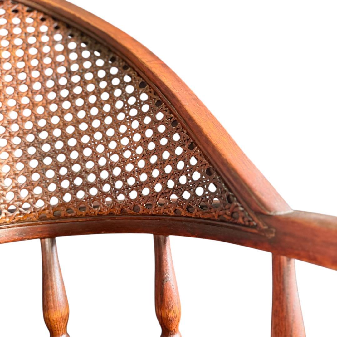 HR740 三越取扱　Shin Lee シンリー　オーク材 ダイニングチェア　籐