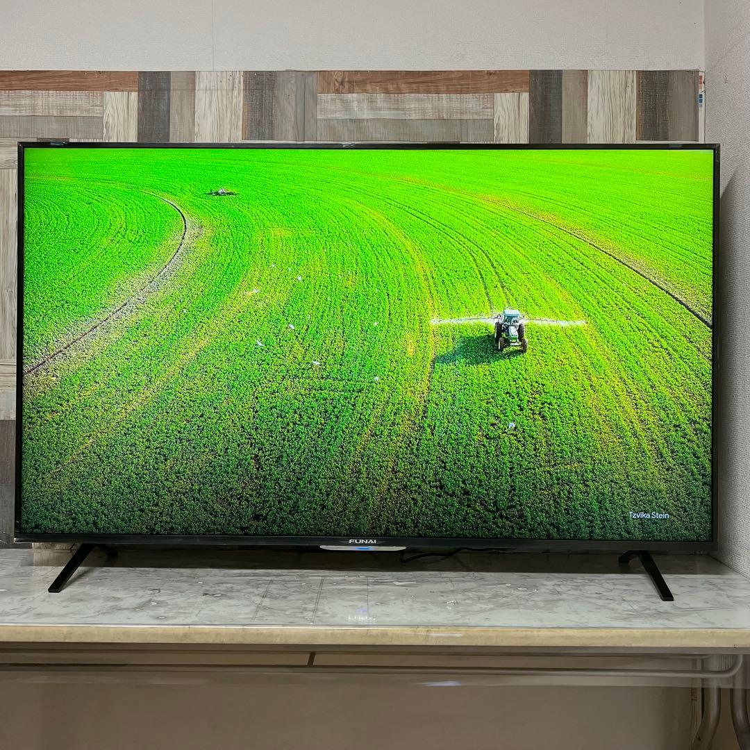 即日受渡❣️全国送料込展示見本品フナイ65型4KTV録画機能内蔵Wチューナ搭載