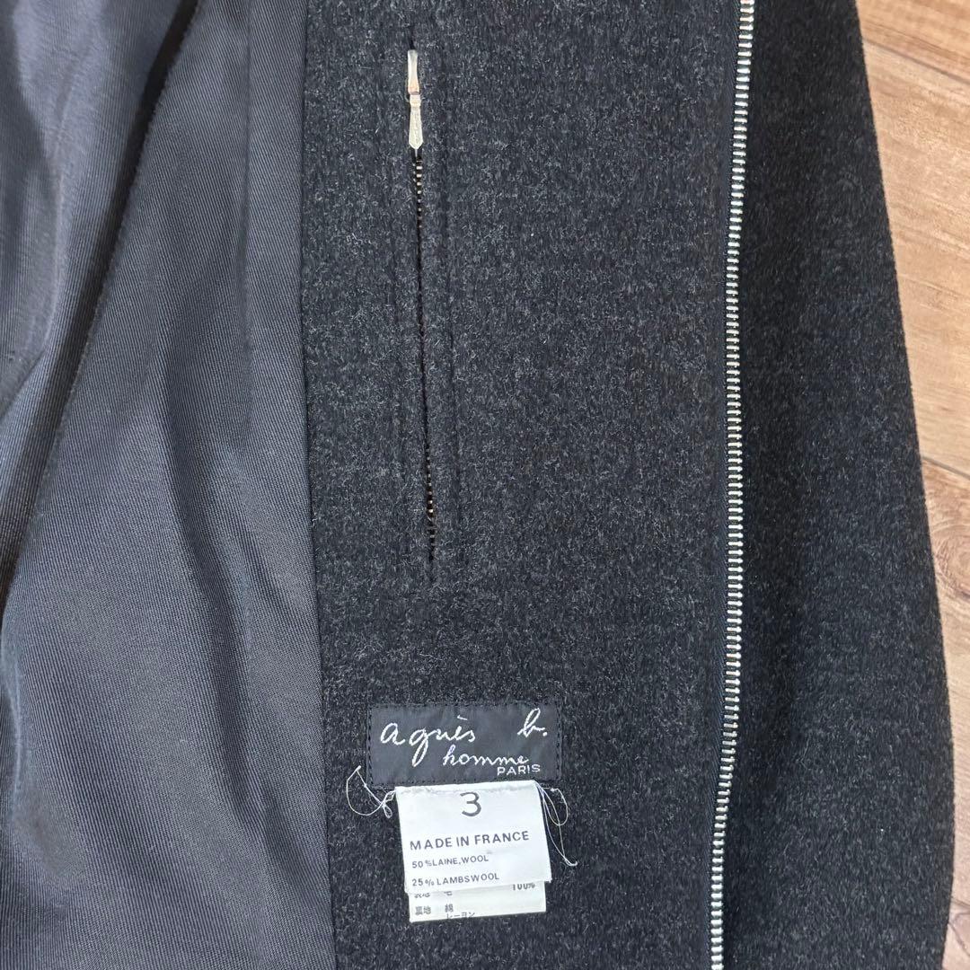90s フランス製【Agnes b.】ウールコート ririジップ