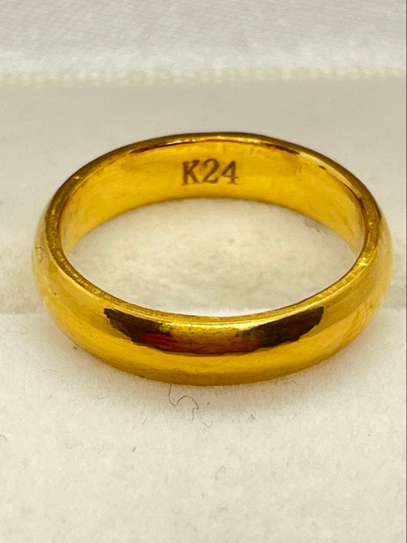 K24 純金 甲丸リング 5.83g指輪 リング 刻印あり ハンドメイド
