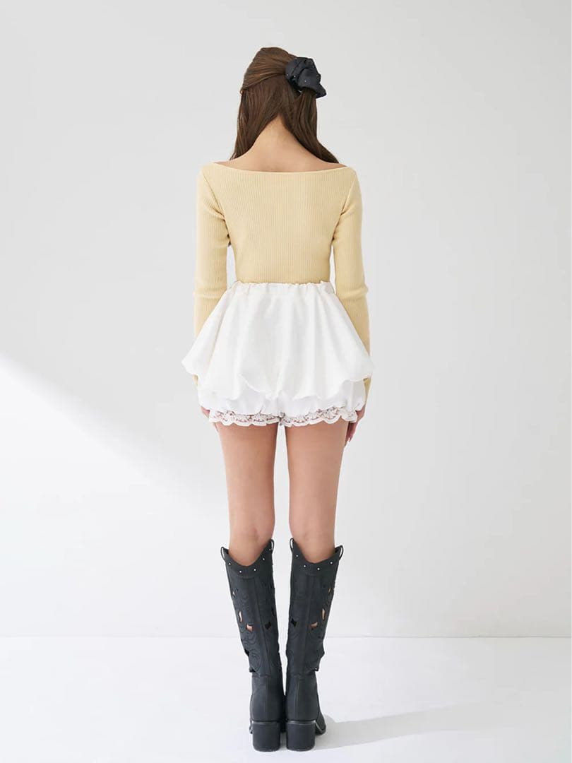 【超美品】Darich ボリュームバルーンミニスカート ホワイト FREE