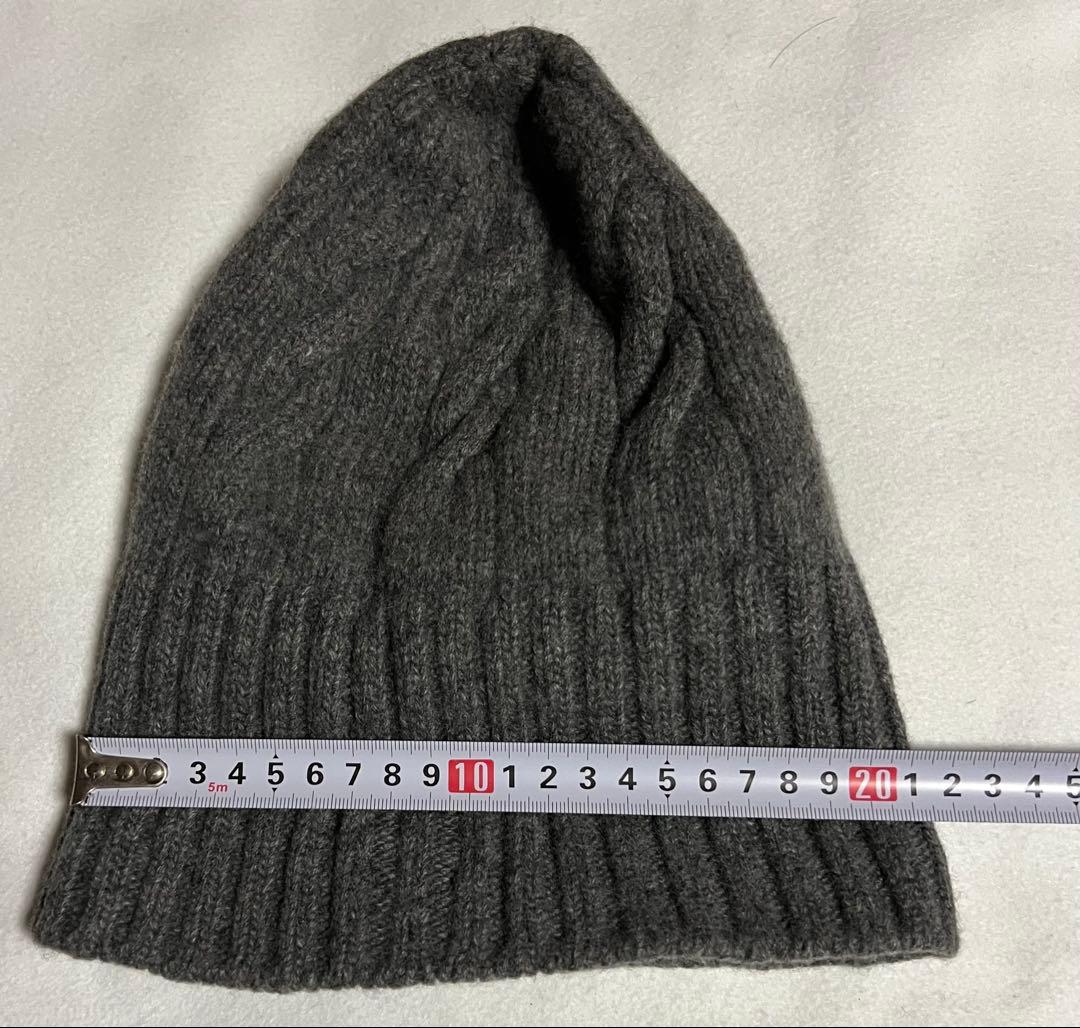 MONCLER ケーブル編み ビーニー グレー