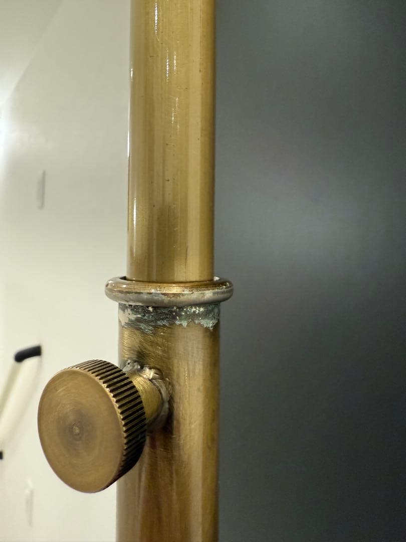 ハンガーラック　傾斜ハンガー　高さ可変　アンティークゴールド　ラスト1点