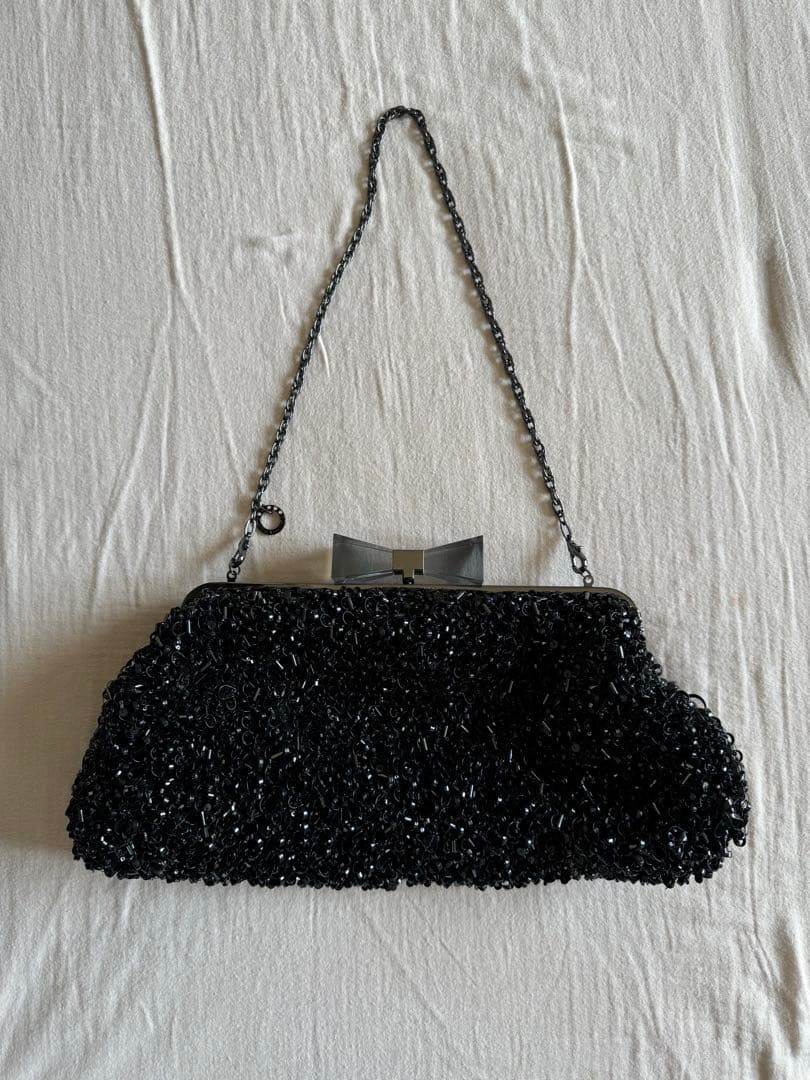 美品ANTEPRIMA アンテプリマワイヤーバッグ がま口クラッチ　ブラック