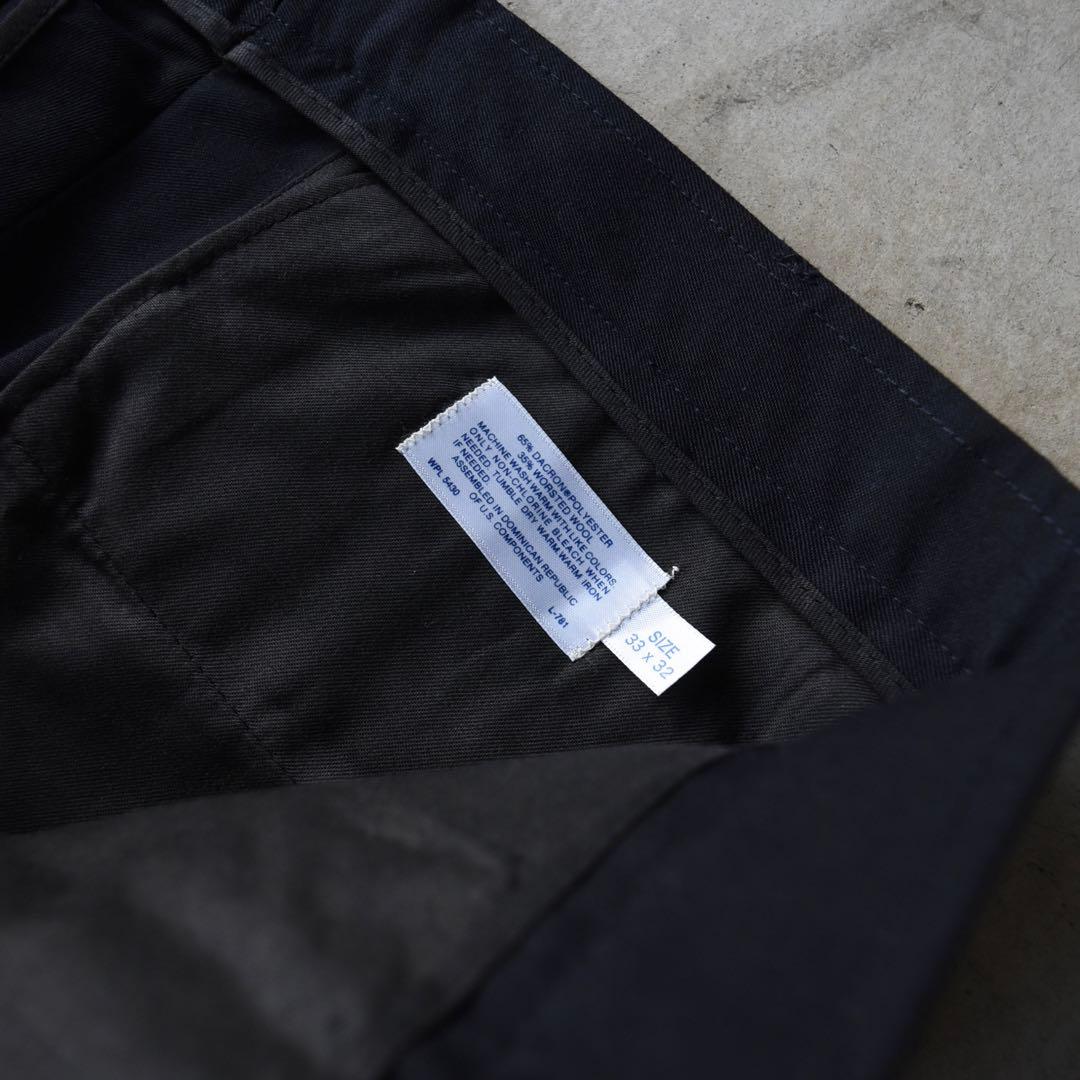 90sPERRY ELLISペリーエリス スリータックスラックス ネイビーW33