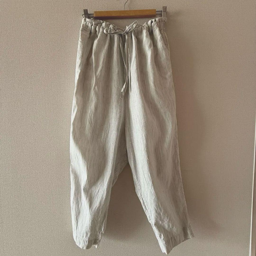 ARTS&SCIENCE リネンコットン サルエルパンツ　Lt.gry